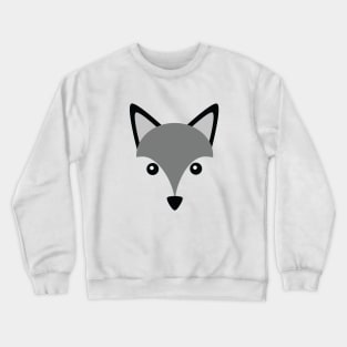 Husky Grey Wolf Cute Head Logo Crewneck Sweatshirt